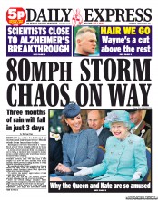 Daily Express (UK) Newspaper Front Page for 14 June 2012