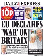 Daily Express (UK) Newspaper Front Page for 15 September 2016