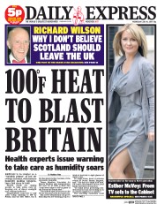 Daily Express Newspaper Front Page (UK) for 16 July 2014