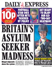 Daily Express (UK) Newspaper Front Page for 16 August 2016