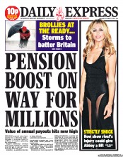 Daily Express Newspaper Front Page (UK) for 17 October 2013