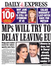Daily Express (UK) Newspaper Front Page for 17 October 2016