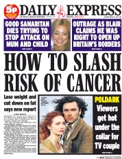 Daily Express Newspaper Front Page (UK) for 17 March 2015