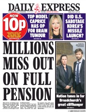 Daily Express (UK) Newspaper Front Page for 17 April 2017