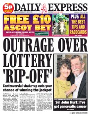 Daily Express (UK) Newspaper Front Page for 17 June 2015