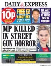 Daily Express (UK) Newspaper Front Page for 17 June 2016