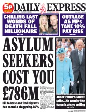 Daily Express Newspaper Front Page (UK) for 17 July 2015