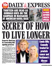 Daily Express Newspaper Front Page (UK) for 17 September 2013