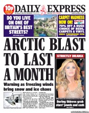 Daily Express Newspaper Front Page (UK) for 18 November 2013