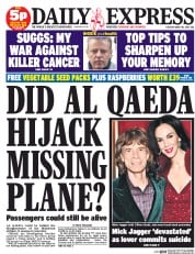 Daily Express (UK) Newspaper Front Page for 18 March 2014