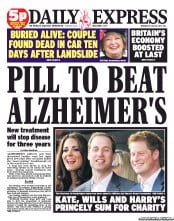 Daily Express Newspaper Front Page (UK) for 18 July 2012