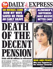 Daily Express (UK) Newspaper Front Page for 19 January 2016