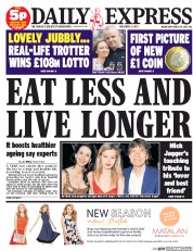 Daily Express (UK) Newspaper Front Page for 19 March 2014