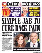 Daily Express (UK) Newspaper Front Page for 19 September 2013