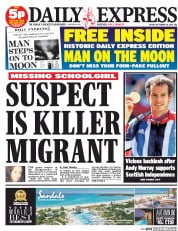 Daily Express (UK) Newspaper Front Page for 19 September 2014