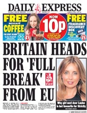 Daily Express (UK) Newspaper Front Page for 1 October 2016