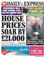 Daily Express Newspaper Front Page (UK) for 20 May 2015