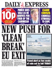 Daily Express (UK) Newspaper Front Page for 21 November 2016
