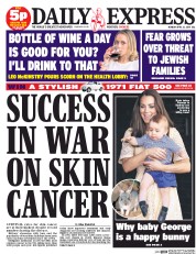 Daily Express Newspaper Front Page (UK) for 21 April 2014