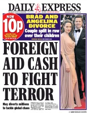 Daily Express (UK) Newspaper Front Page for 21 September 2016