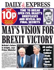Daily Express (UK) Newspaper Front Page for 22 September 2017