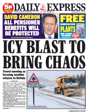 Daily Express (UK) Newspaper Front Page for 23 February 2015