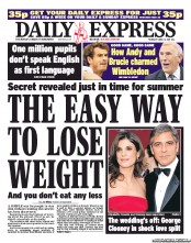Daily Express (UK) Newspaper Front Page for 23 June 2011