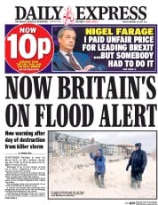 Daily Express (UK) Newspaper Front Page for 24 February 2017