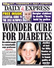 Daily Express Newspaper Front Page (UK) for 24 June 2011