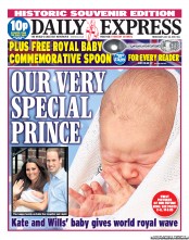 Daily Express Newspaper Front Page (UK) for 24 July 2013