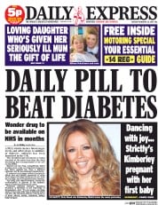 Daily Express Newspaper Front Page (UK) for 25 February 2014