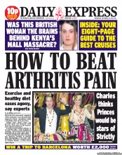 Daily Express Newspaper Front Page (UK) for 25 September 2013