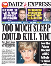 Daily Express (UK) Newspaper Front Page for 26 February 2015