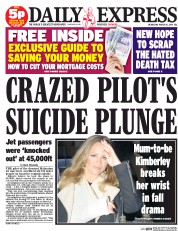 Daily Express (UK) Newspaper Front Page for 26 March 2014