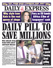 Daily Express (UK) Newspaper Front Page for 26 May 2011