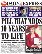 Daily Express (UK) Newspaper Front Page for 26 June 2015