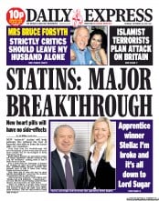 express daily front newspaper september statins headlines today newspapers