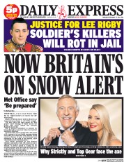Daily Express Newspaper Front Page (UK) for 27 February 2014