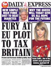 Daily Express Newspaper Front Page (UK) for 27 May 2015