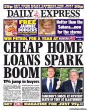Daily Express Newspaper Front Page (UK) for 27 June 2011