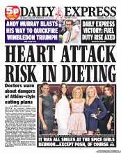 Daily Express (UK) Newspaper Front Page for 27 June 2012