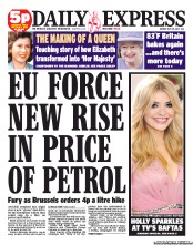 Daily Express (UK) Newspaper Front Page for 28 May 2012