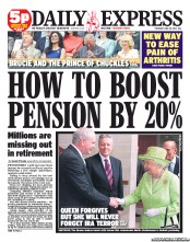 Daily Express (UK) Newspaper Front Page for 28 June 2012