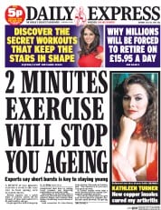 Daily Express Newspaper Front Page (UK) for 28 July 2014