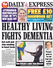 Daily Express (UK) Newspaper Front Page for 28 July 2015