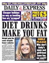 Daily Express Newspaper Front Page (UK) for 29 June 2011