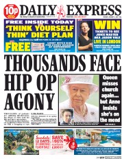 Daily Express (UK) Newspaper Front Page for 2 January 2017