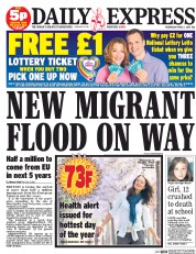 Daily Express Newspaper Front Page (UK) for 2 April 2014