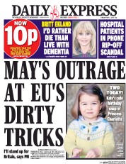 Daily Express (UK) Newspaper Front Page for 2 May 2017