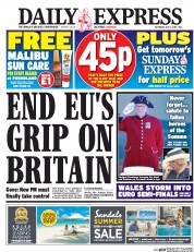 Daily Express (UK) Newspaper Front Page for 2 July 2016